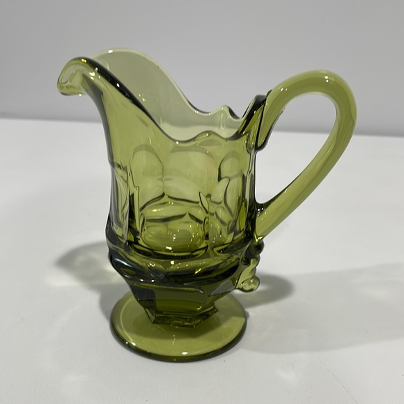 Fostoria Argus Green Henry Ford Museum HFM Sugar Bowl and Creamer set - Picture 10 of 16